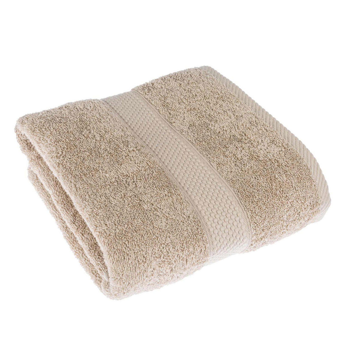 DUSCHTUCH Essential beige 70/130 cm - Beige, Textil (70/130cm) - Homescapes