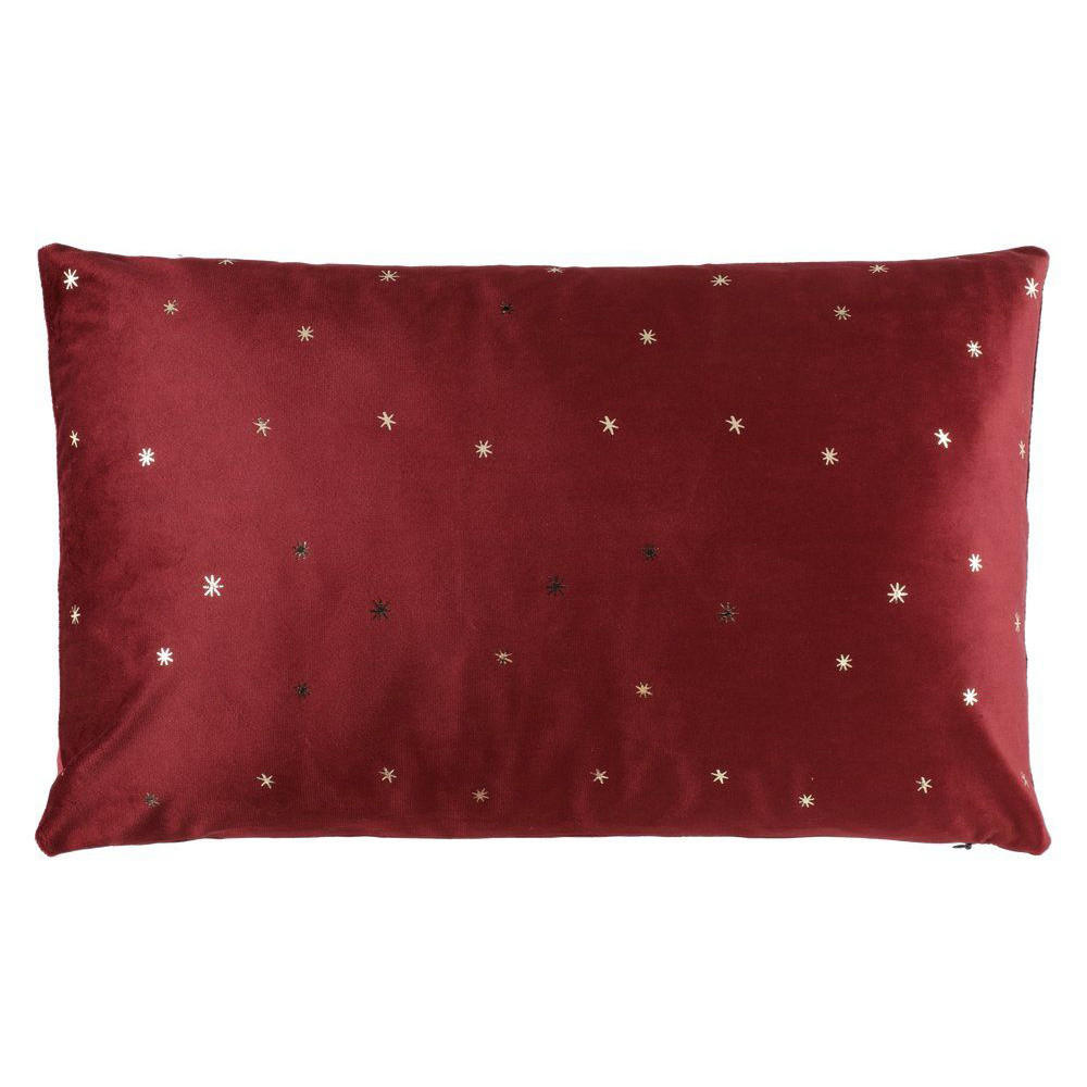 WEIHNACHTSKISSEN Samt 30/50 cm - Rot, Textil (50/30cm)