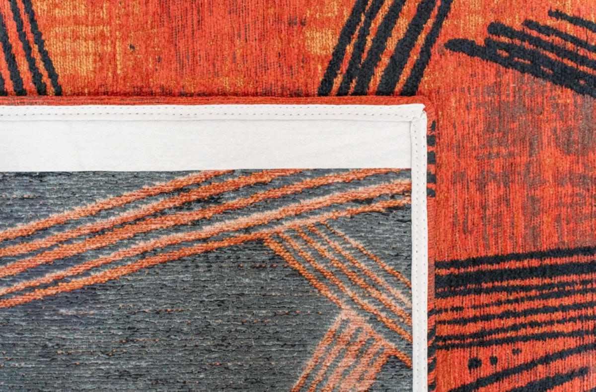 TEPPICH modern Flachgewebe KATANA Orange 240 x 340 cm - Orange, Textil (240/340cm) - Novatrend