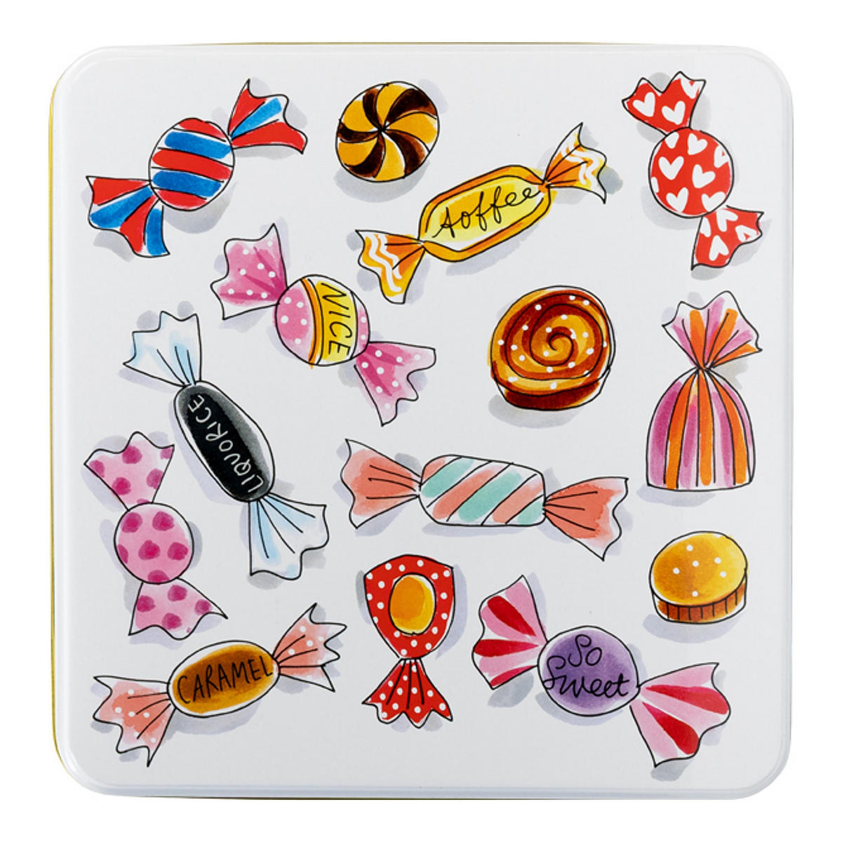 DOSE Gemütliche Tage - Lieblingssüßigkeit in Bunt - 21,7 x 7,5cm - Multicolor, Metall (21.7/7.5/21.7cm) - Blond Amsterdam