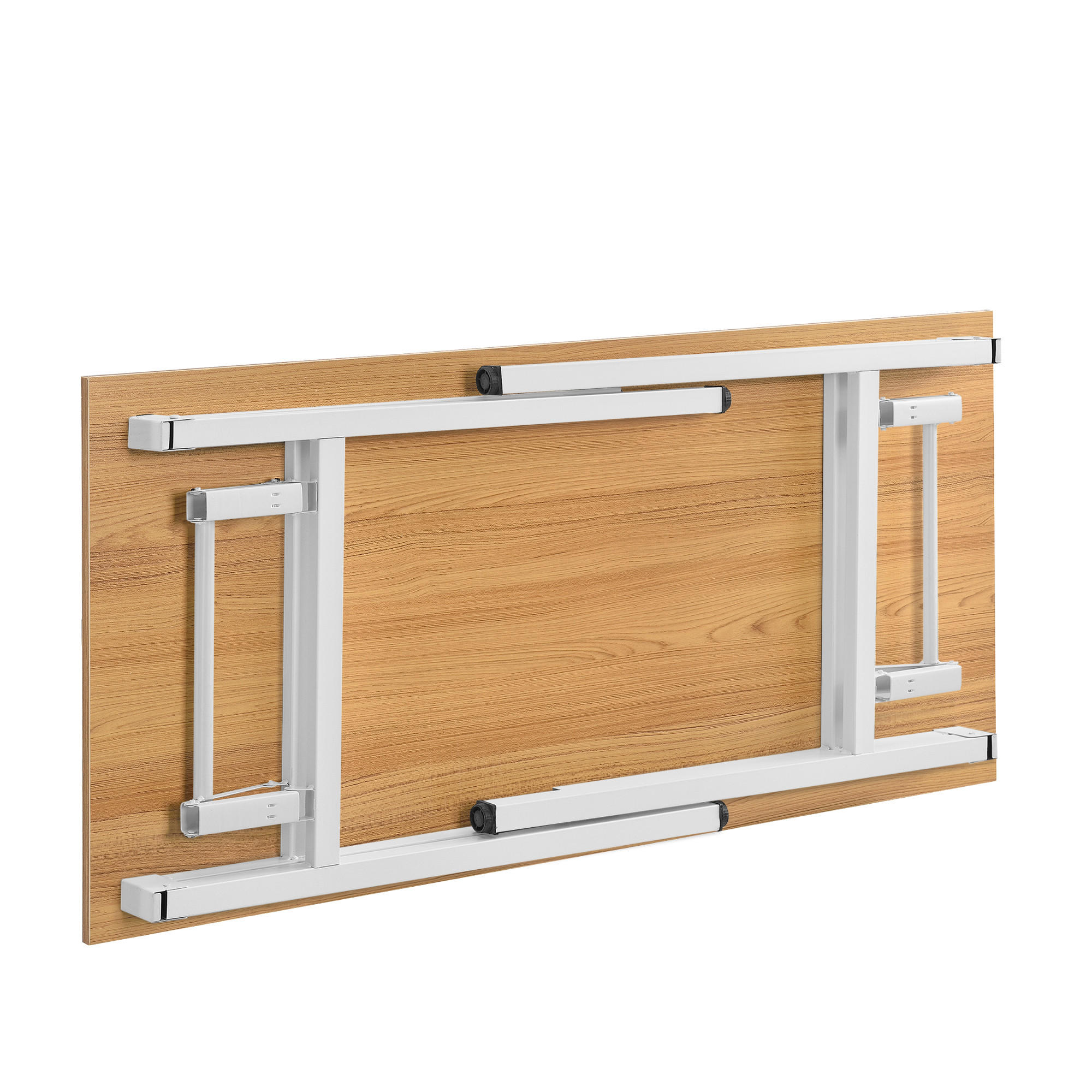 KLAPPTISCH - Buchefarben/Weiß, Holzwerkstoff/Metall (120/76.4/60cm) - [neu.haus]