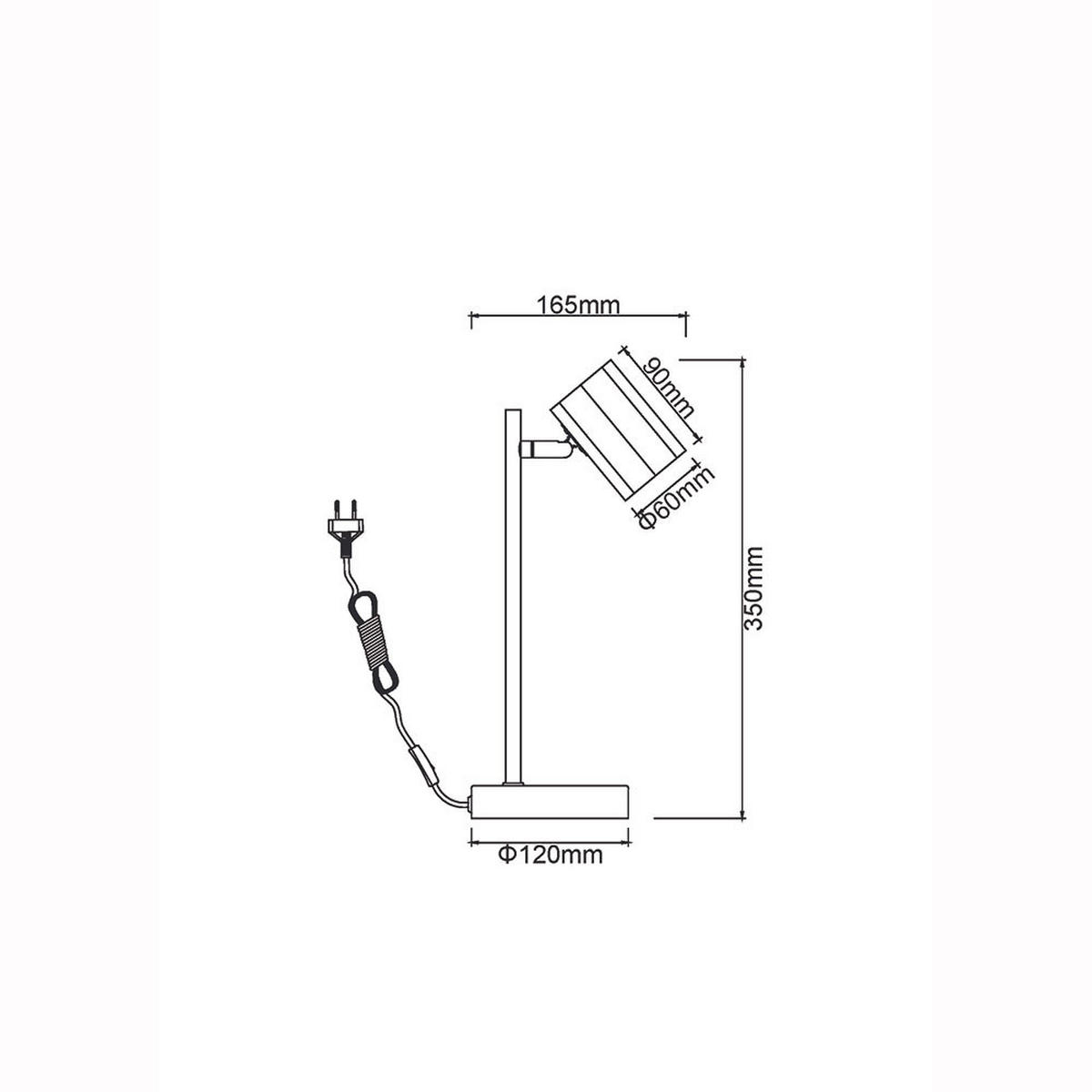 TISCHLAMPE Metall bronzefarben, beweglicher Spot - Bronzefarben, Metall (16.5/12/35cm) - Globo Lighting