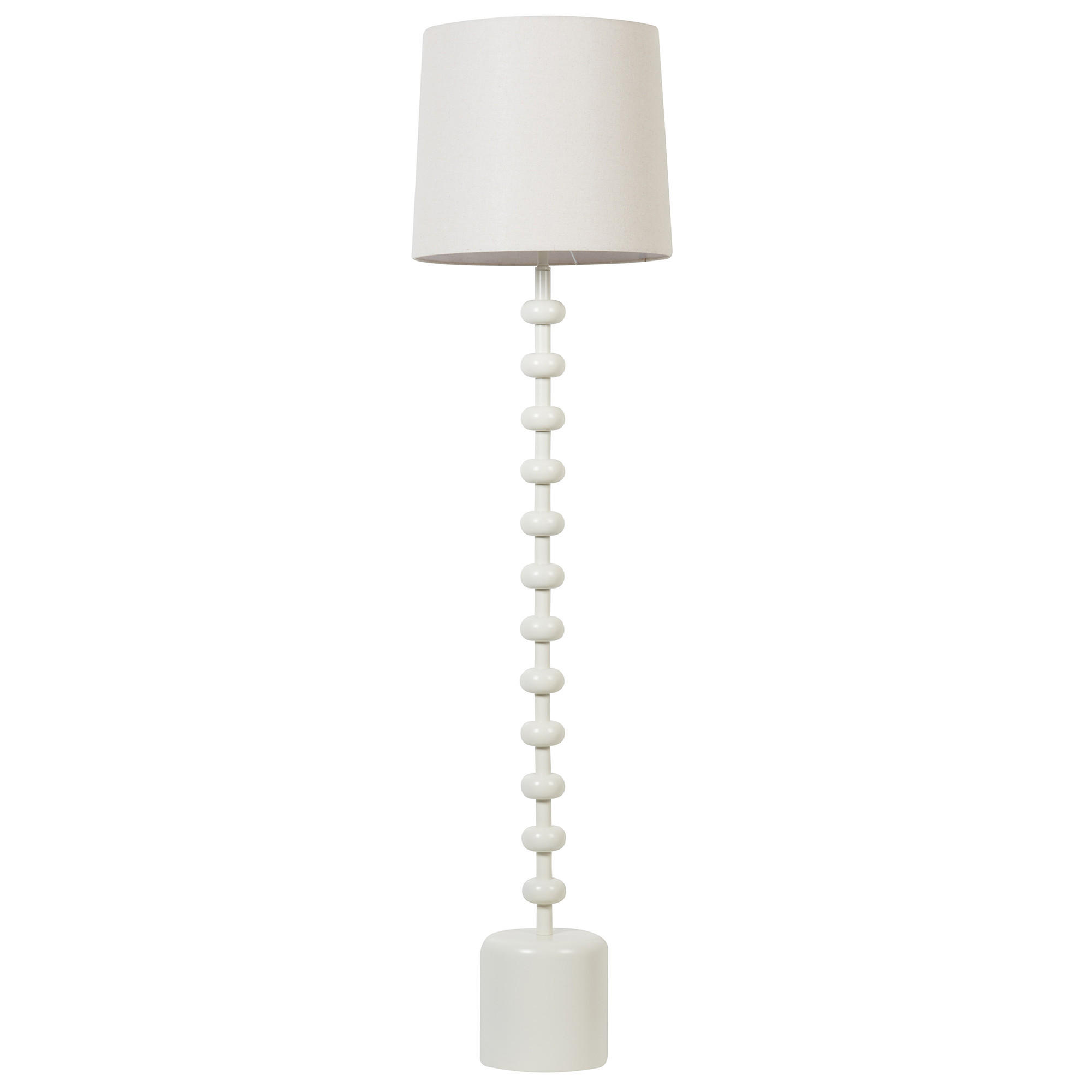 STEHLAMPE Weiß Krios - Weiß, Textil (36/36/160cm) - Beliani