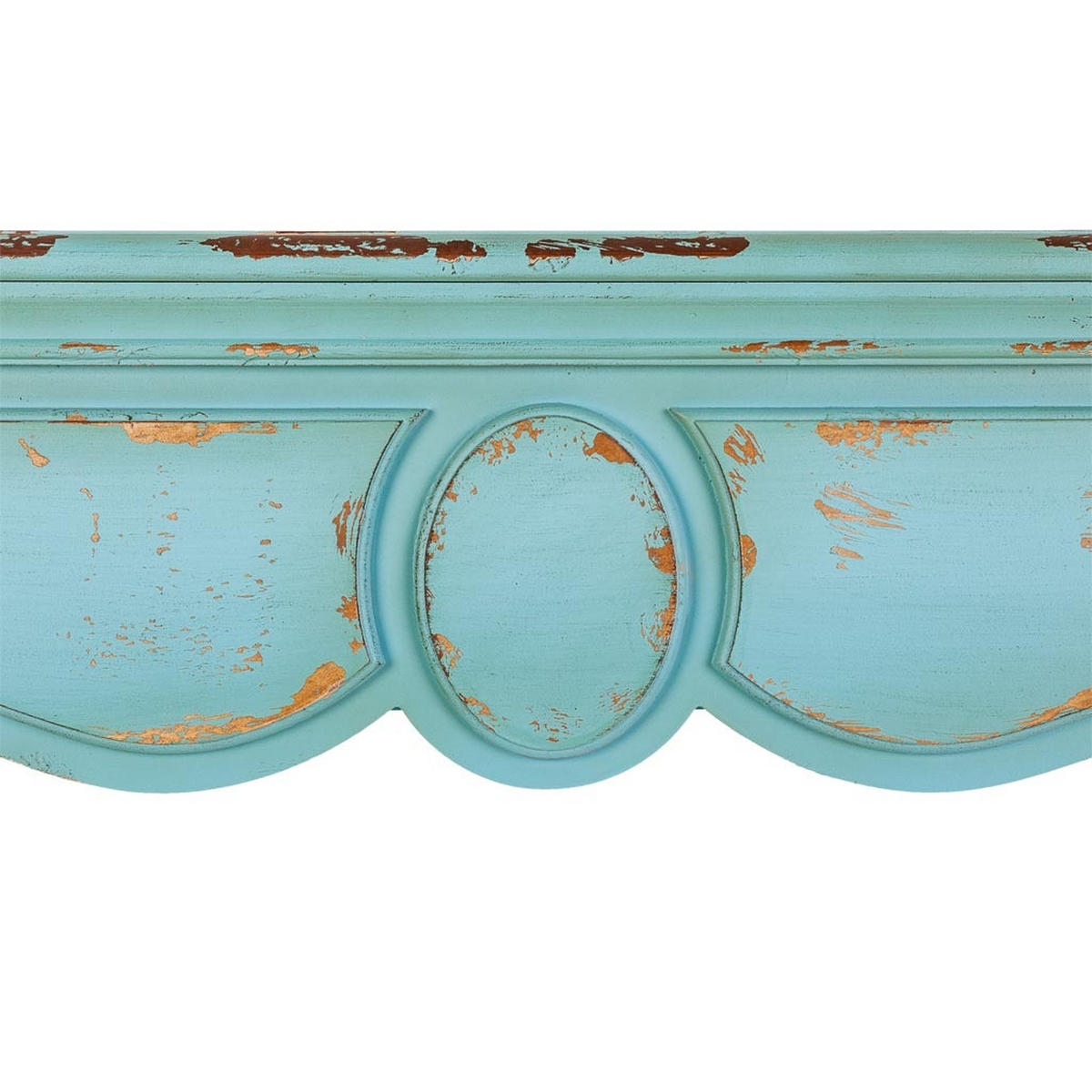 KAMINUMRANDUNG aus Holz, Blau, 100x40x100 - Blau, Holz (100/100/40cm) - Wanderlust