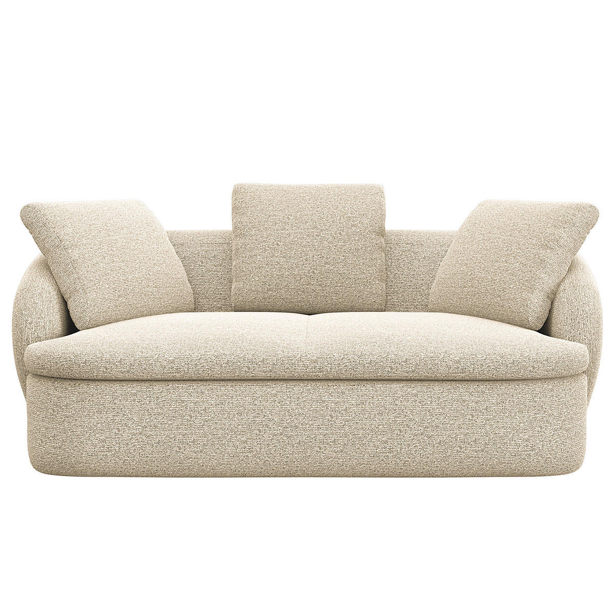 2,5-SITZER SOFA - Creme, Textil (186/74/102cm) - home24