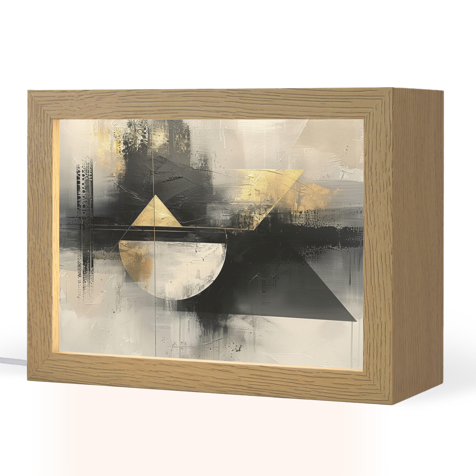 OnlyWow STOLNÍ LAMPA Abstraktní - černá - barva - moderní 20x15 cm