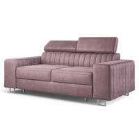 BETTSOFA SOLAN Lila Velours-Stoff mit Schlaffunktion - Lila, Holz/Textil (194/88/90cm) - MASSENO
