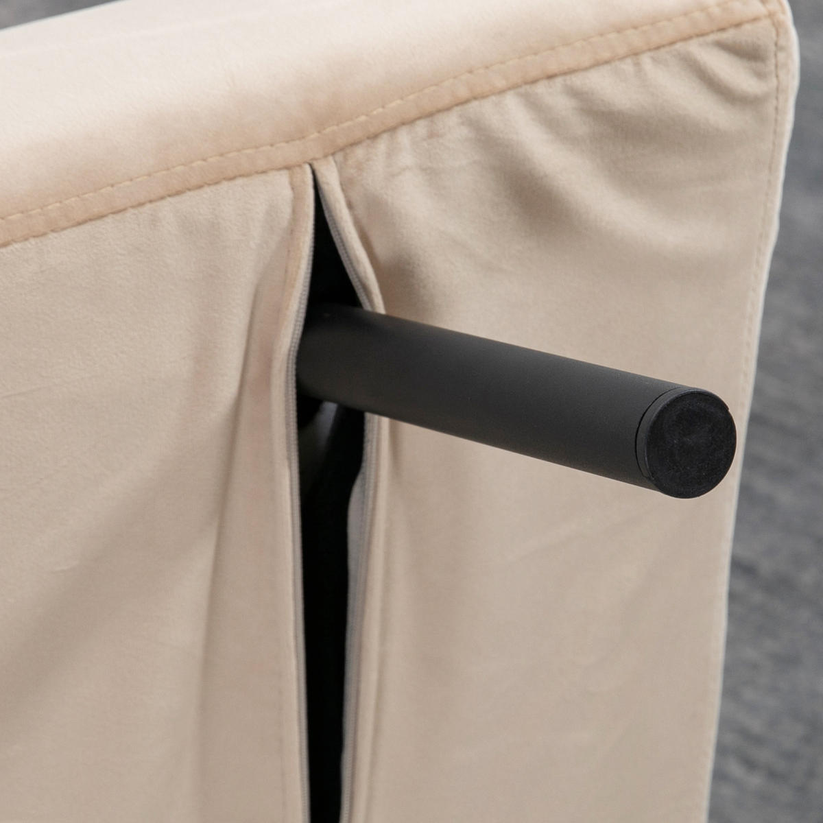 SCHLAFSESSEL Polyester Samtoptik mit Bettfunktion, verstellbarer Lehne 63/73/81 cm Beige - Beige, Textil (73/81/63cm) - Redom