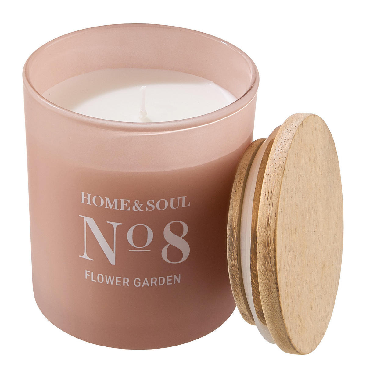 DUFTKERZE Home & Soul No. 8 Flower Garden - Rosa, Holz/Paraffin (9cm) - Butlers