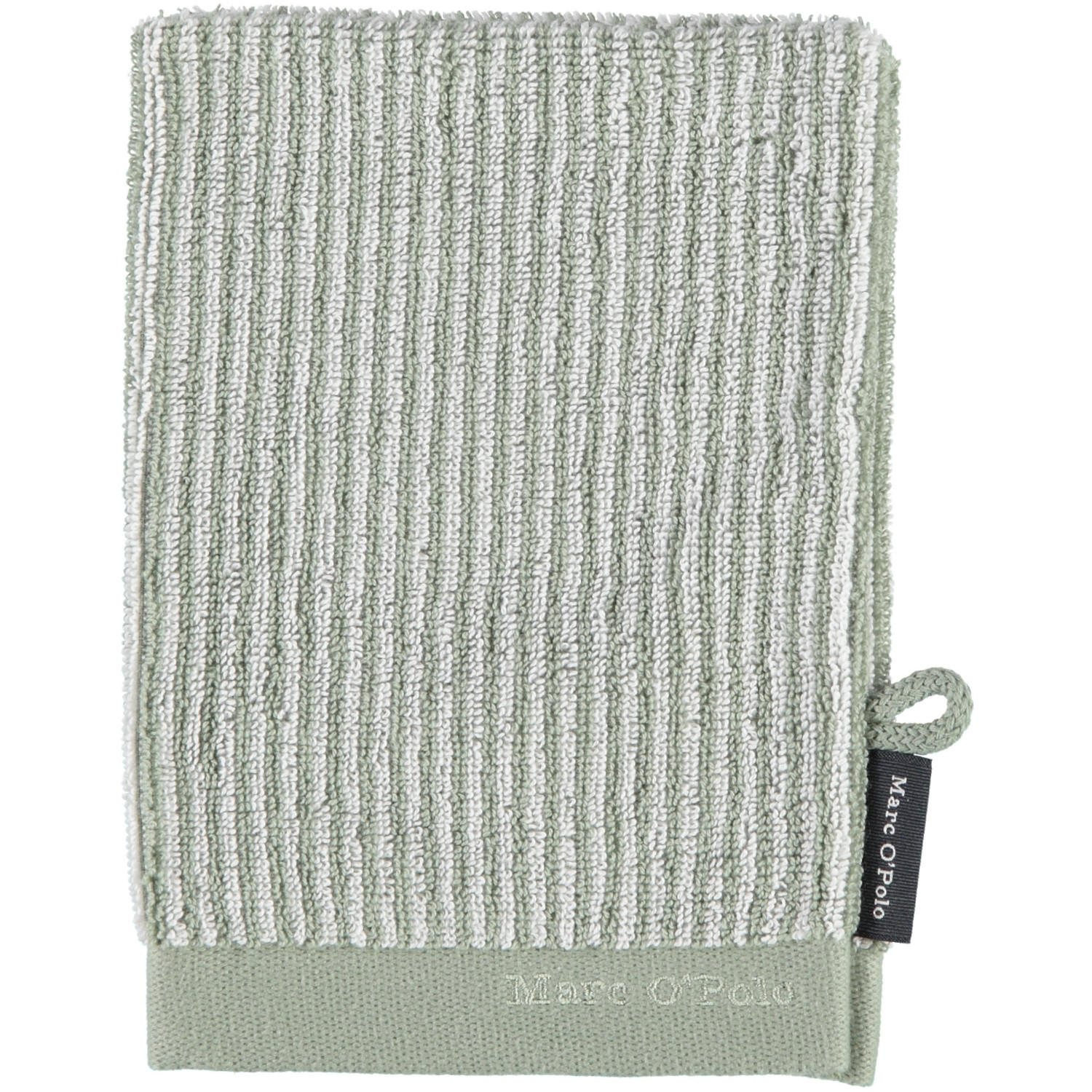 WASCHLAPPEN TIMELESS TONE STRIPE GREEN-OFF WHITE - Grün, Textil (16/21cm) - Marc O'Polo