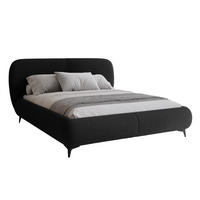 BETT Schwarz ELLE Gepolstert 180x200 cm - Schwarz, Kunststoff/Textil (180/200cm) - Sepro Meble