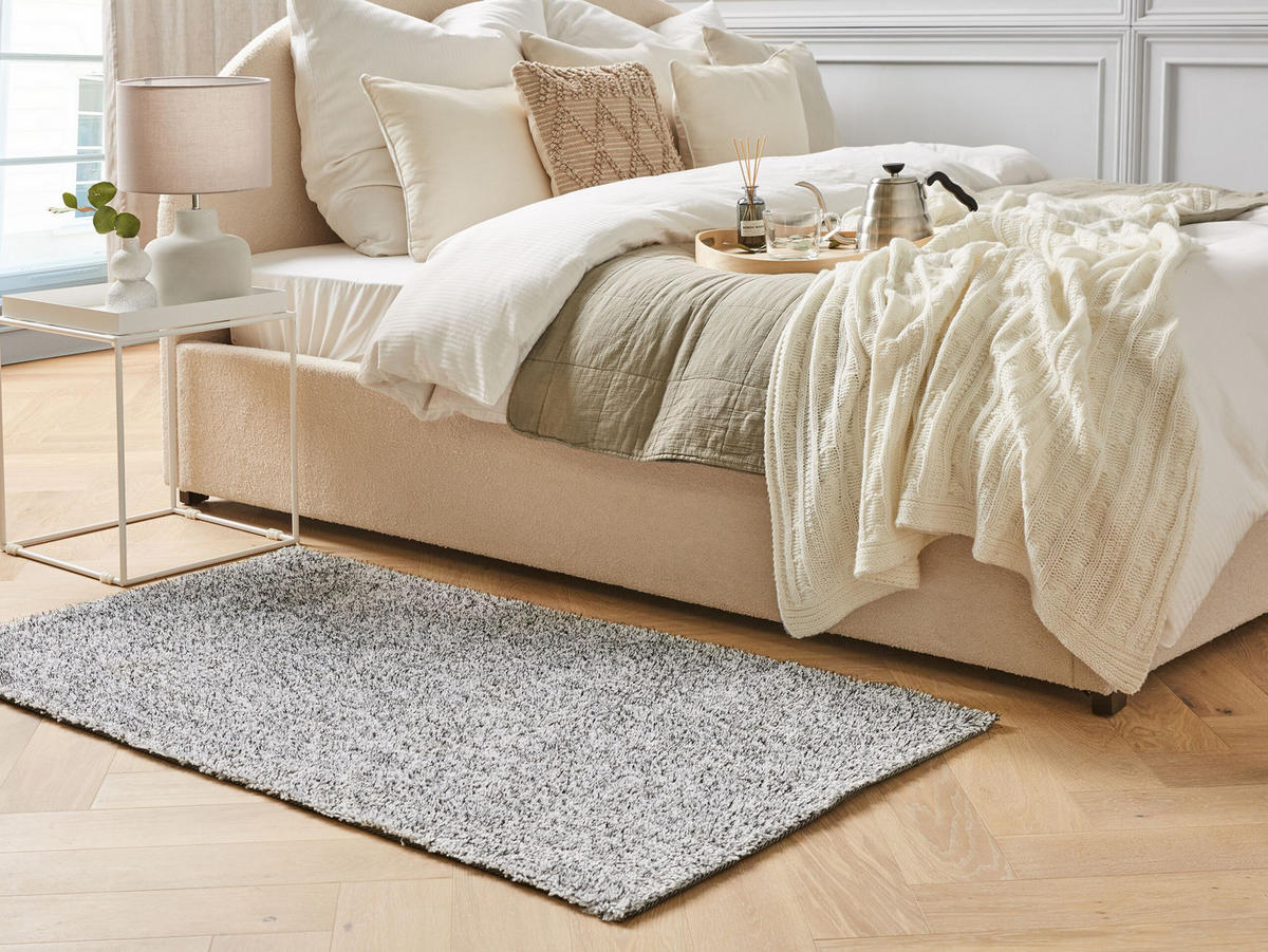 SHAGGY-TEPPICH Demre 150/80 cm - Grau, Kunststoff (80/150cm) - Beliani