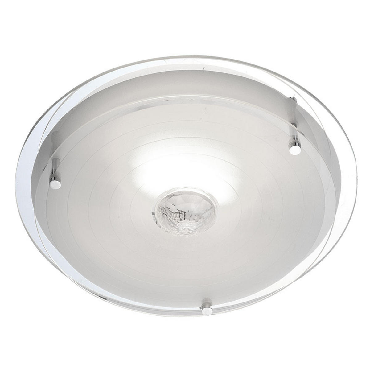 DECKENLEUCHTE Metall Chrom Kristalloptik Silber - Silberfarben, Glas (23.5/23.5/11cm) - Globo Lighting