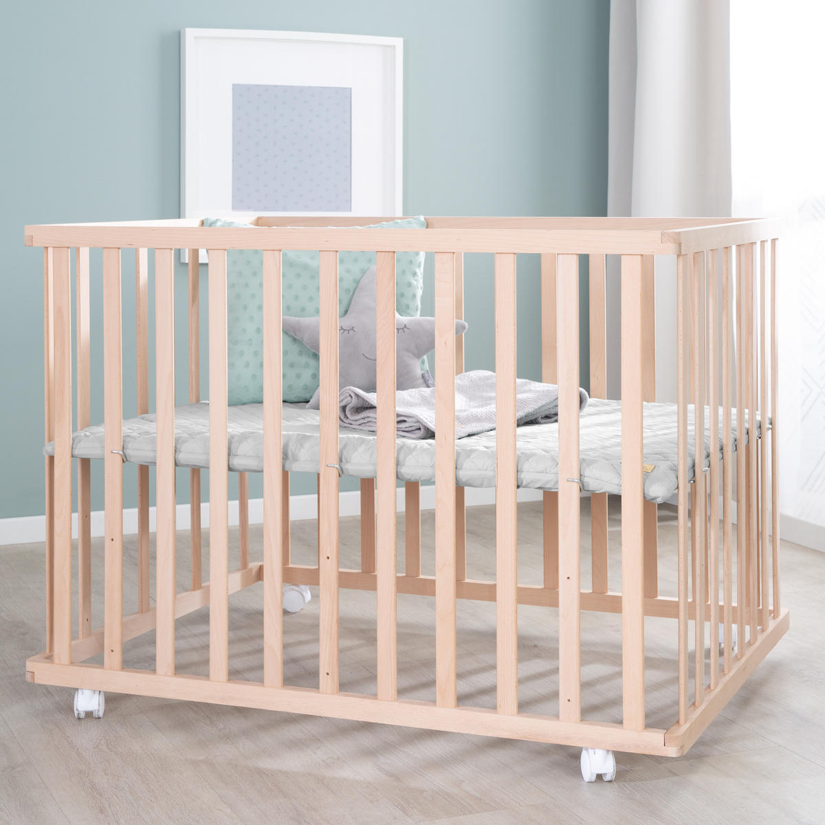 LAUFGITTER 100x75, roba Style grau - Naturfarben, Holzwerkstoff (73/72/98.5cm) - Roba