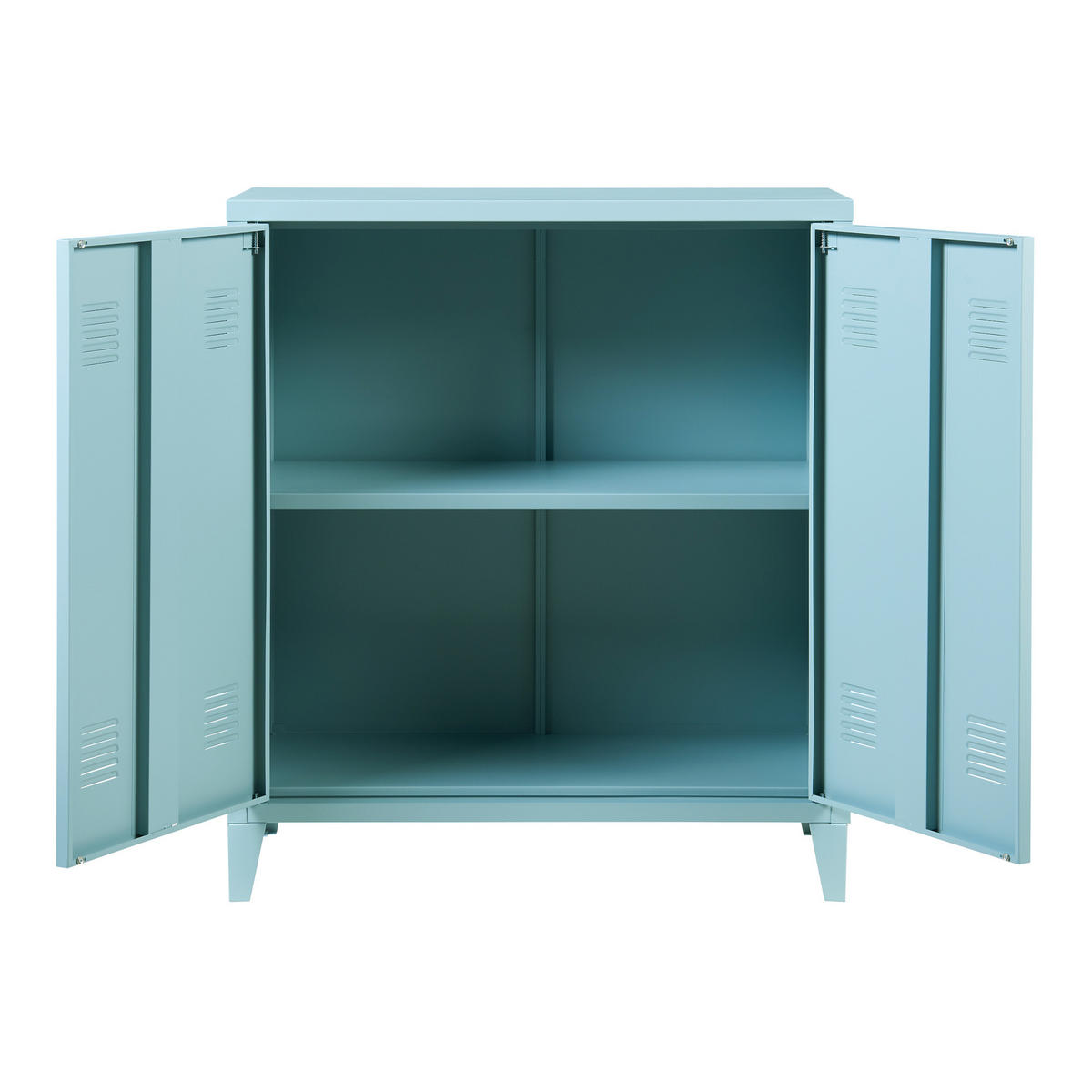 METALLSCHRANK Oripää - Blau, Metall (80/90/33cm) - [en.casa]