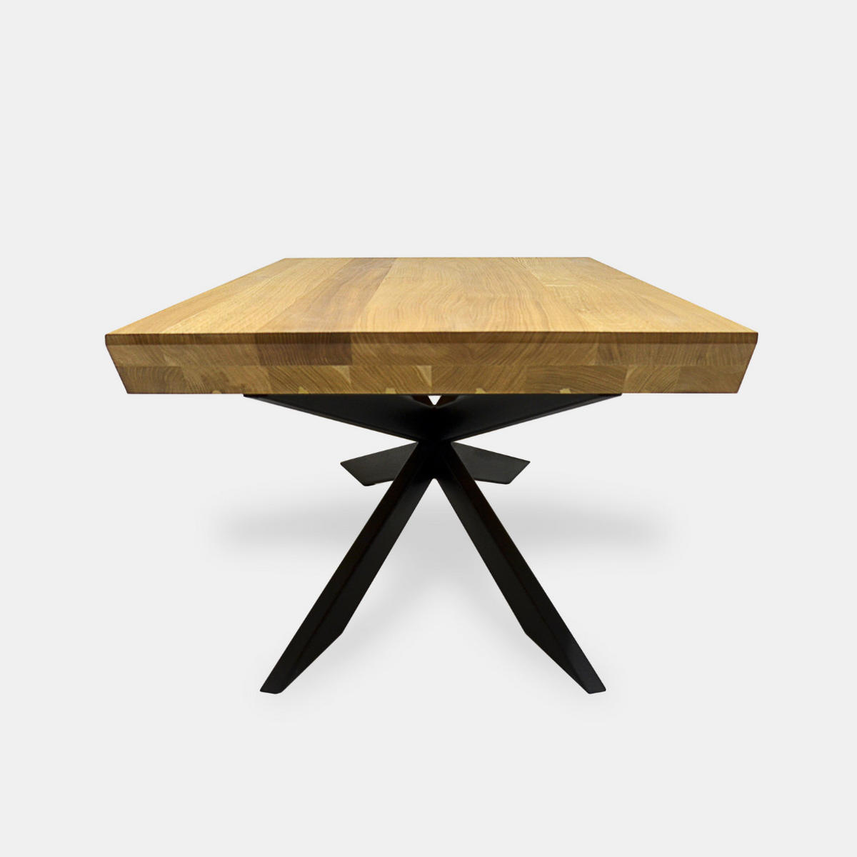 KAFFEETISCH aus Eiche mit Spinnenbeinen im Loft-Stil DEVON - Eichefarben, Holz (70/130/40cm) - Rawood Furniture