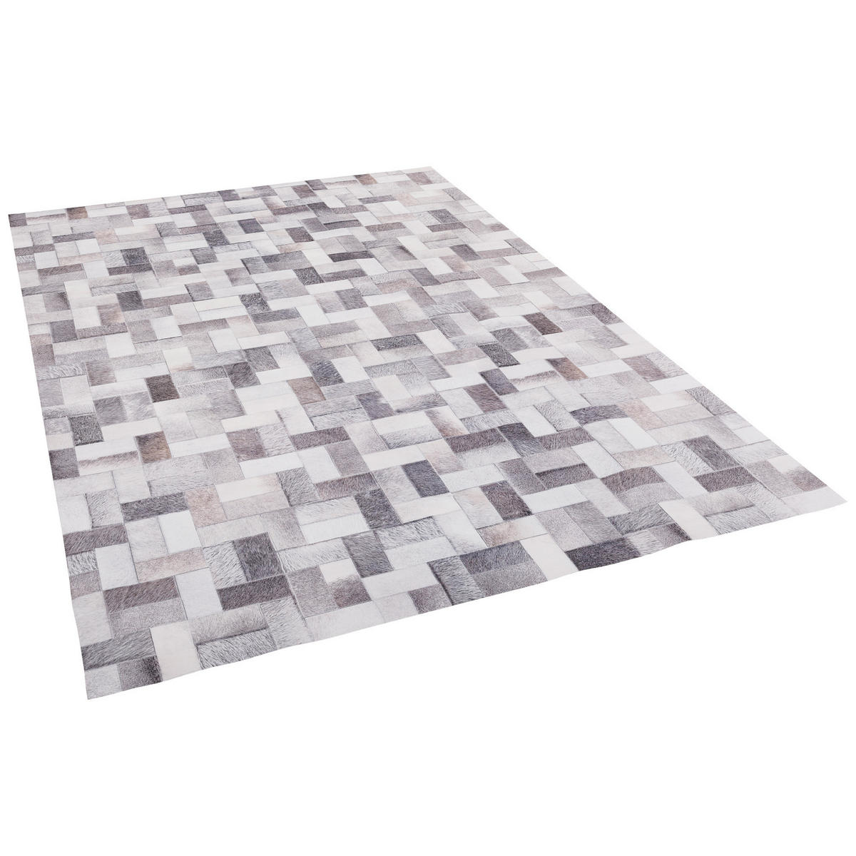 KUNSTFASER PATCHWORK TIERFELL TREND - Beige/Grau, Textil (120/160cm) - Pergamon