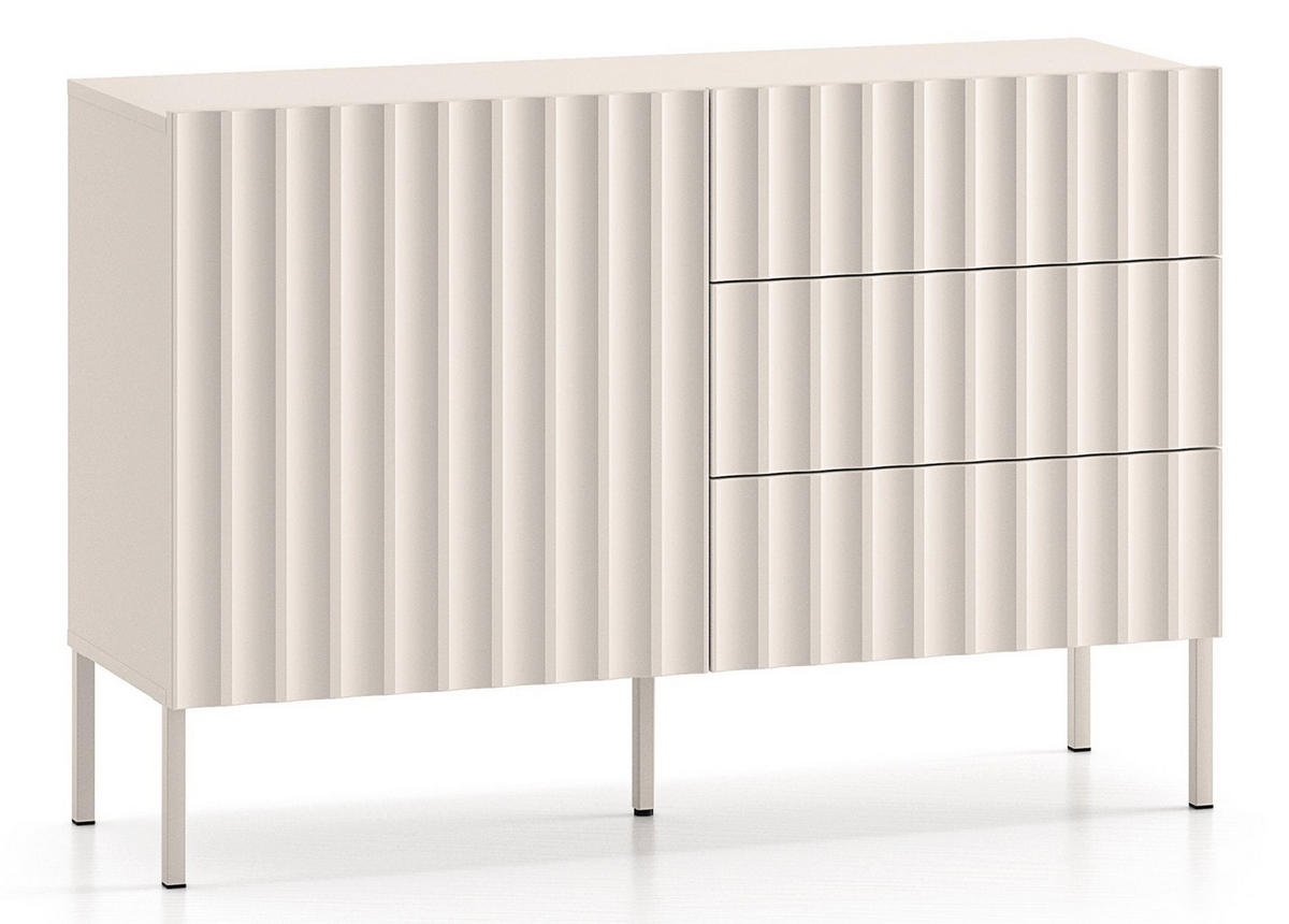 SIDEBOARD Derriva Hellbeige 113 cm - Ecru/Beige, Holzwerkstoff/Metall (113.1/76.7/37.2cm) - Selsey
