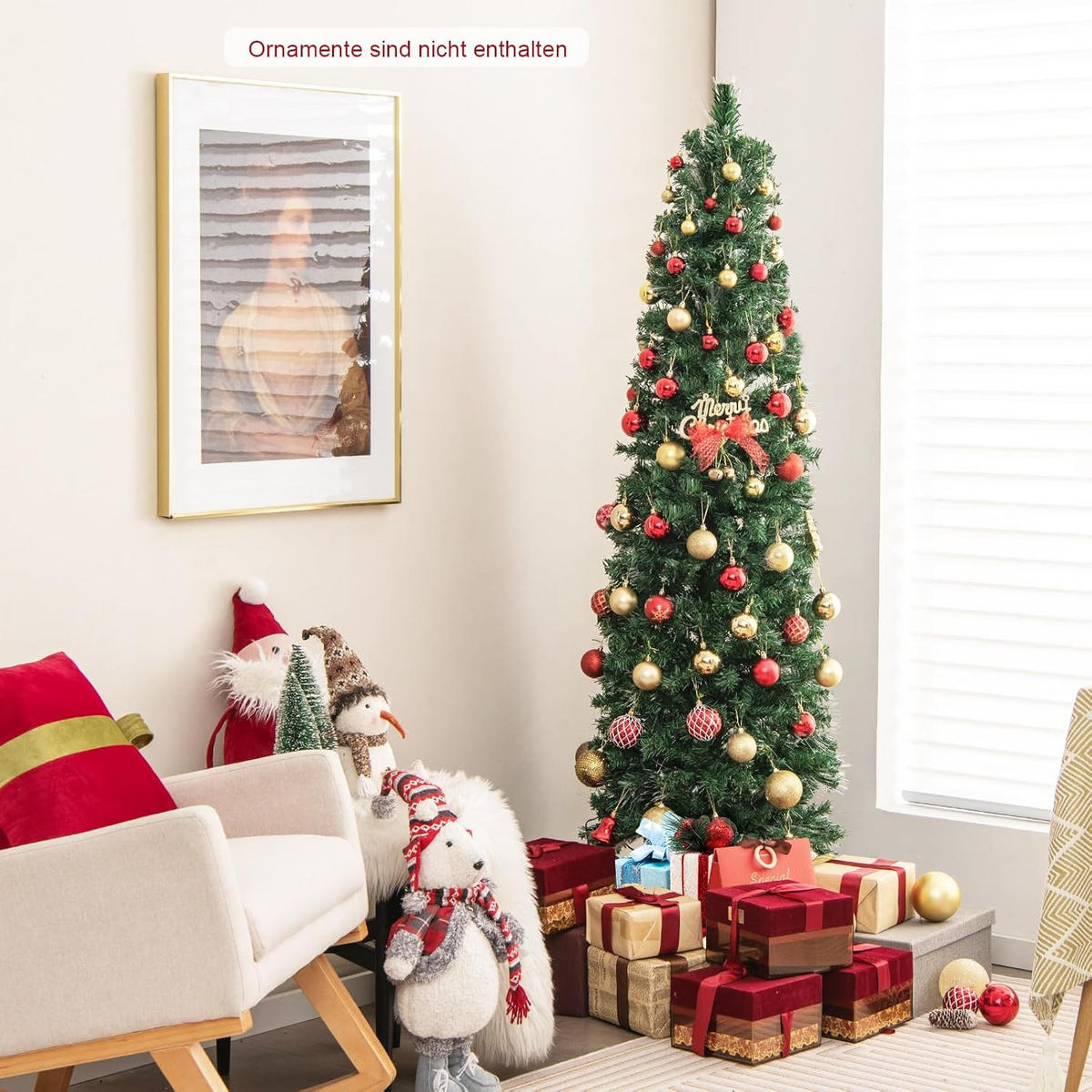 WEIHNACHTSBAUM 180cm Grün - Grün, Kunststoff (180cm) - COSTWAY