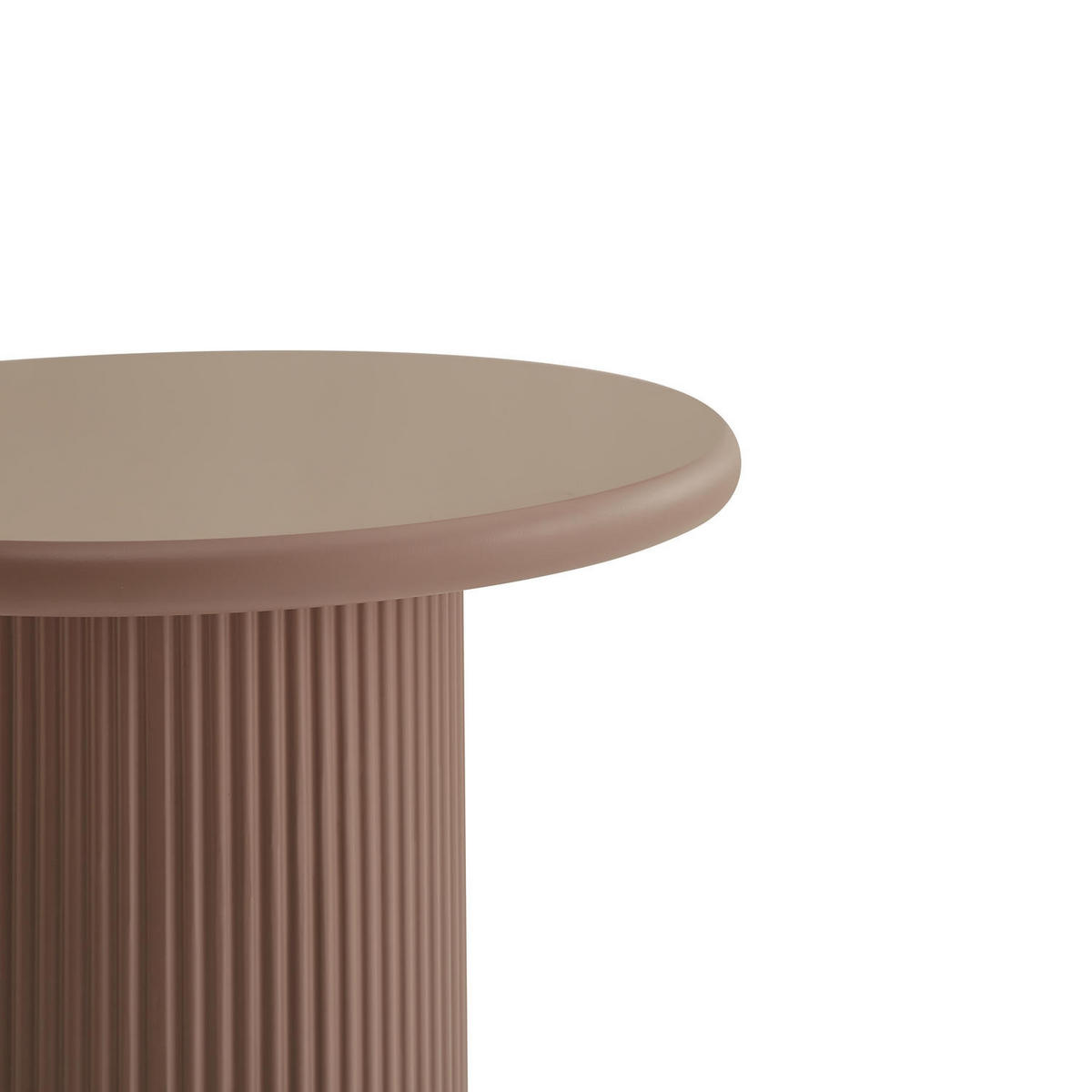 COUCHTISCH rund Mocha Mousse 50/50/50 cm - Hellbraun/Rotbraun, Holzwerkstoff (50/50/50cm) - Furnhouse