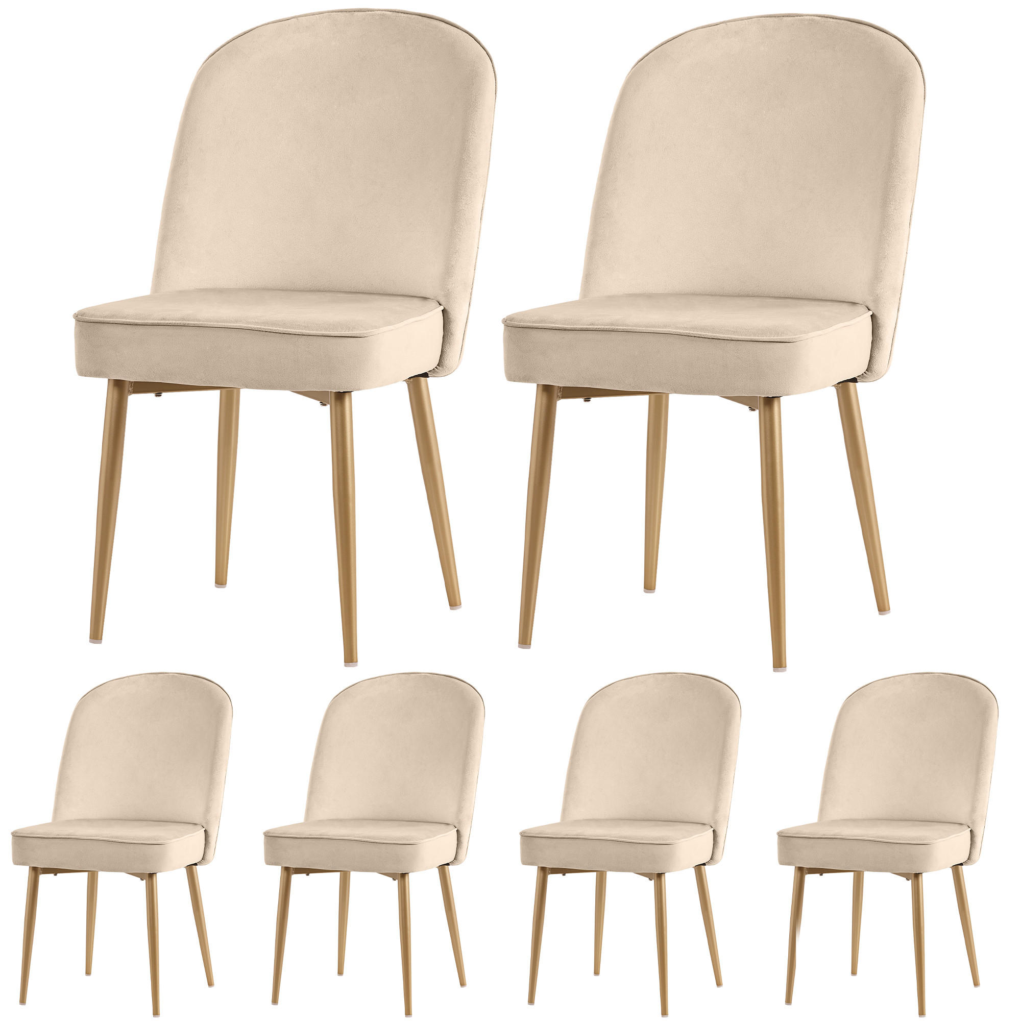 ComfortXL Stuhl-Set Beige 62x87.5x45.5 cm