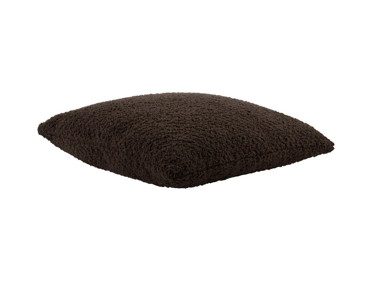 DEKOKISSEN Lana 45/45/8 cm - Dunkelbraun, Kunststoff (45/45cm) - Present Time