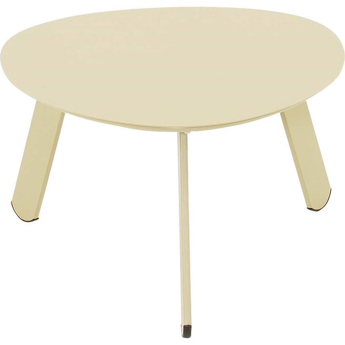 BEISTELLTISCH Tiki - Beige - 55/46/28 cm - Beige, Metall (55/46/28cm) - Lesli Living