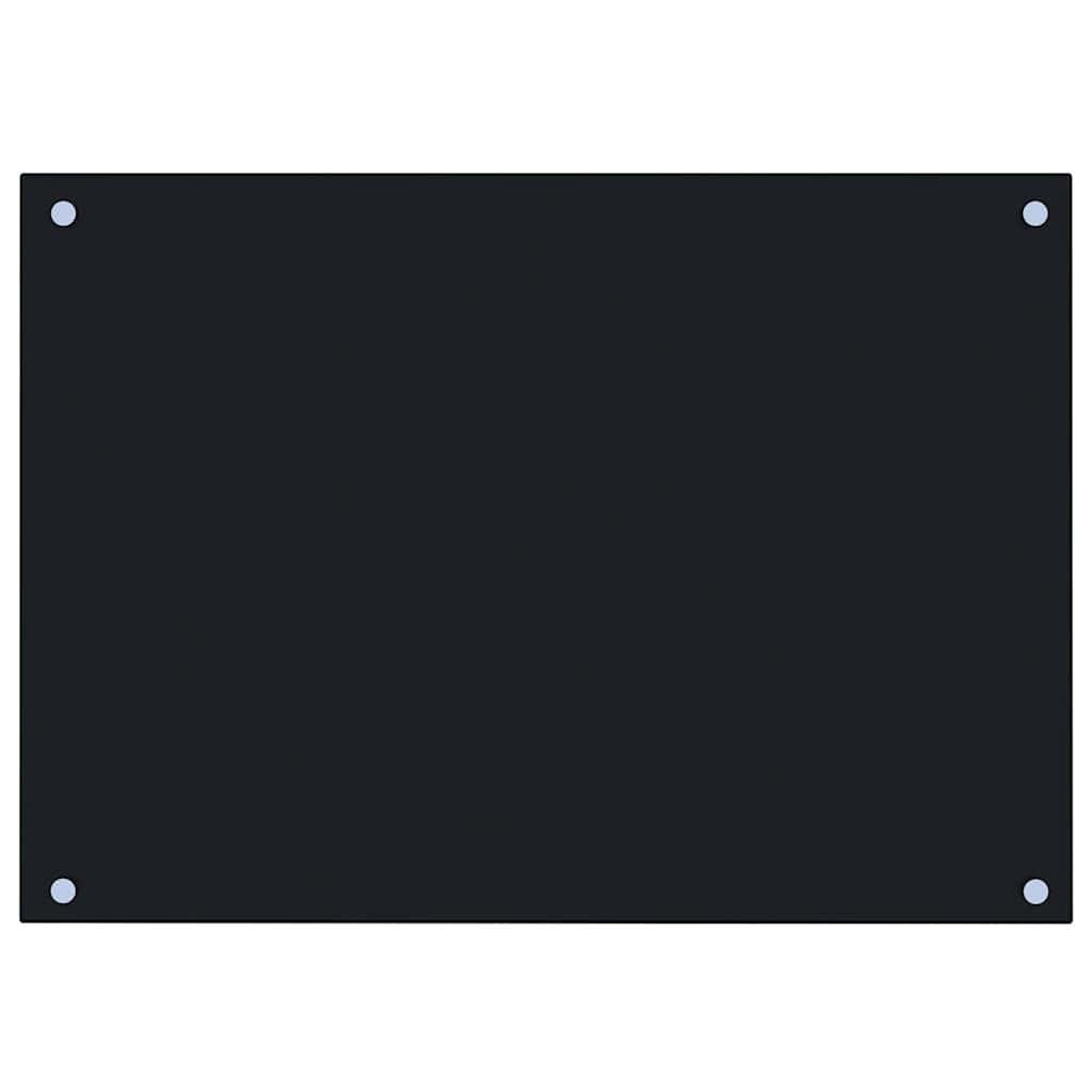 KÜCHENRÜCKWAND Glas 70x50 cm Schwarz Wand-Spritzschutz - Schwarz, Glas (70/50/0.6cm) - DELUKE