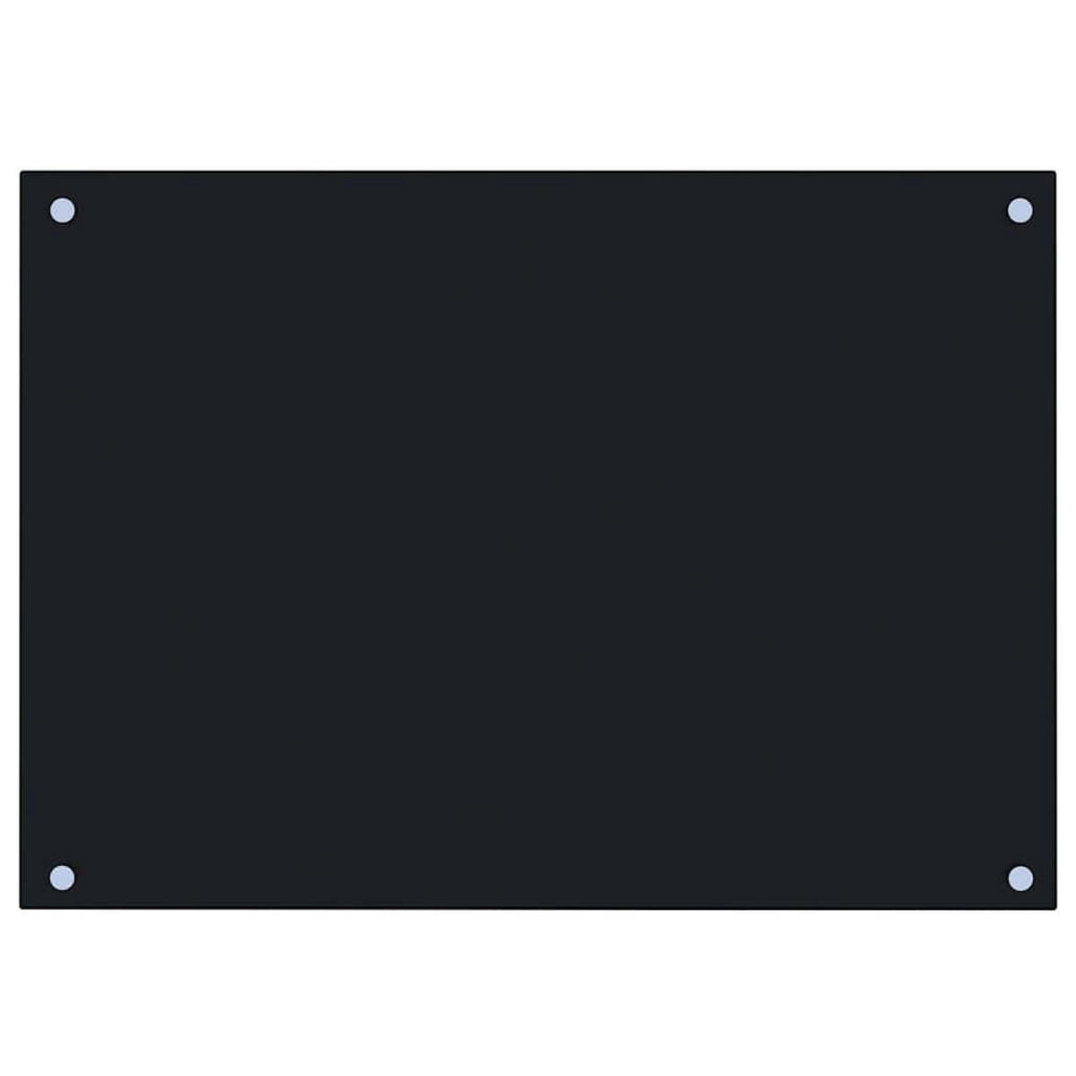 KÜCHENRÜCKWAND Glas 70x50 cm Schwarz Wand-Spritzschutz - Schwarz, Glas (70/50/0.6cm) - DELUKE