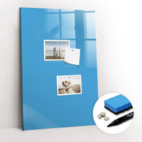 MAGNETTAFEL 40x60 Blau schwarzer Marker - Blau, Glas (40/0.4/60cm) - TULUP