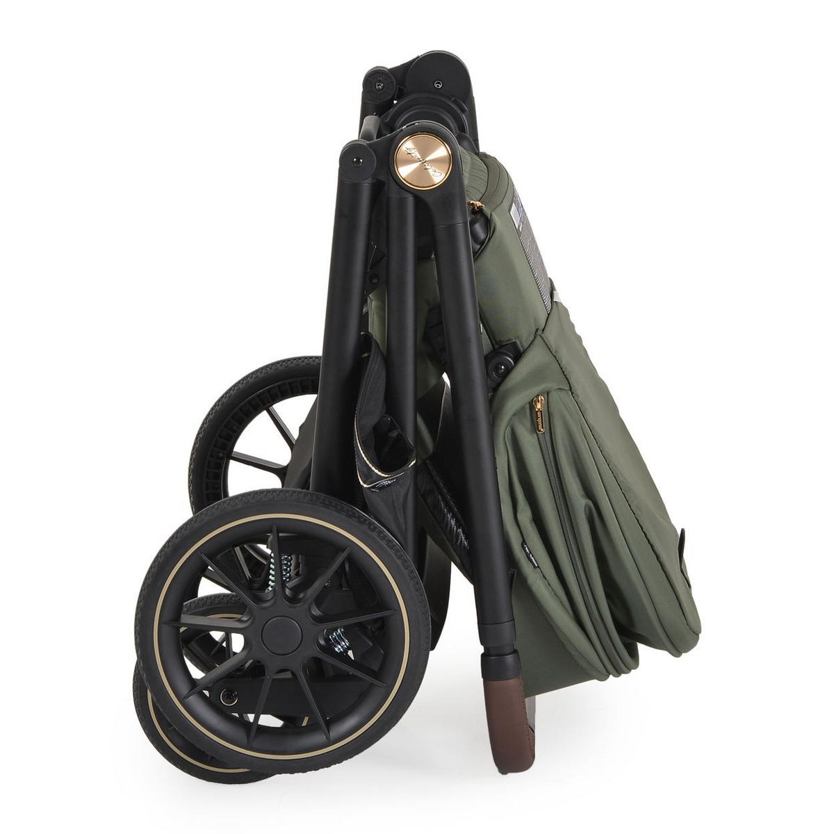 KOMBIKINDERWAGEN 2 in 1 Celebrity grün Stoßdämpfer PU-Rollen Wickeltasche - Grün, Metall (96/60/100cm) - Cangaroo