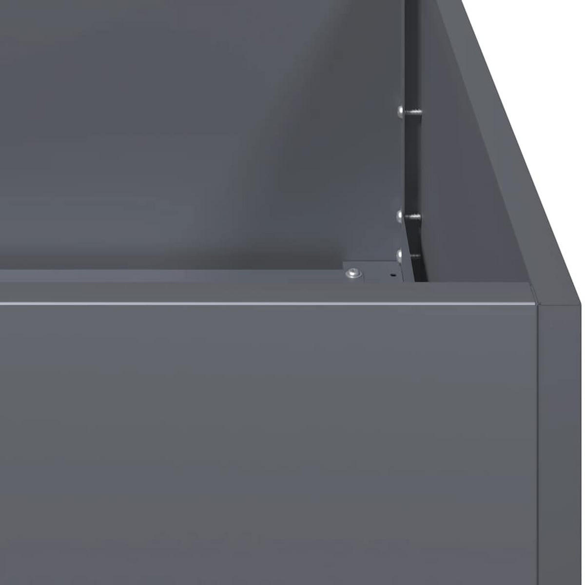PFLANZGEFÄSS Anthrazit 200/40/40 Cm Kaltgewalzter Stahl - Anthrazit, Metall (40/40/200cm) - vidaXL