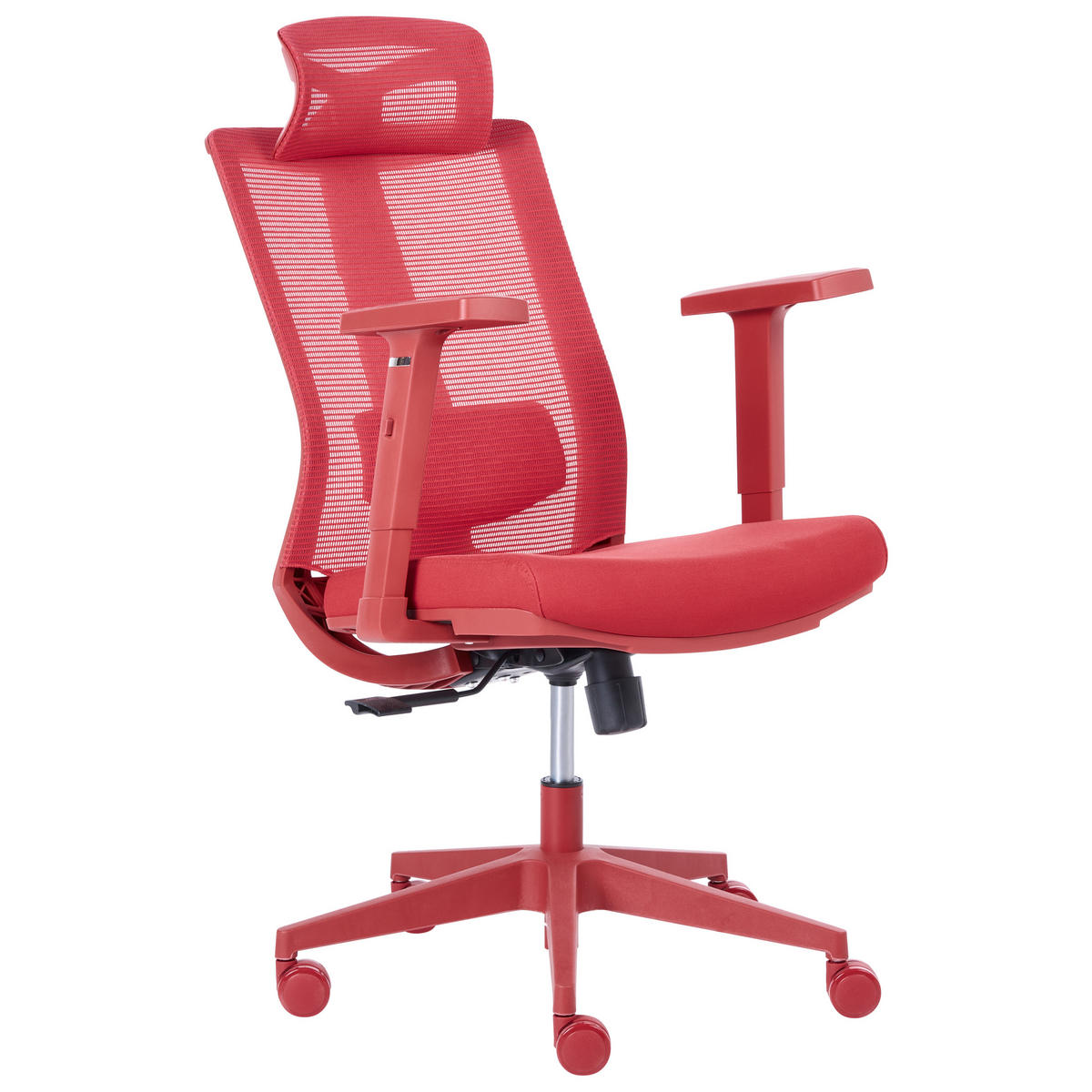 KANCELÁŘSKÁ ŽIDLE Látka Červená Enso - červená, textil (66/123/66cm) - Beliani