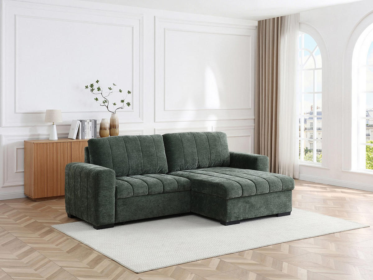 SCHLAFSOFA - -Sitzer - Stoff - Grün - - Grün, Textil (250/93/154cm) - Vente-Unique