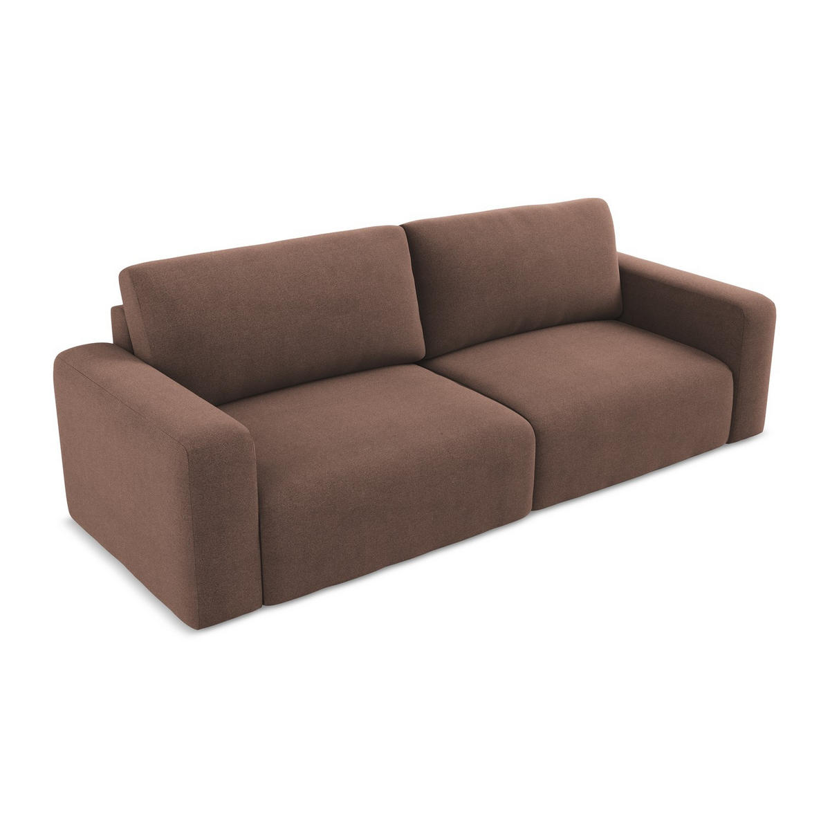 3-SITZER SOFA mit Schlaffunktion Strukturstoff Stoff Pink - Pink/Hellrosa, Kunststoff/Textil (244/79/102cm) - LaMiaSofa