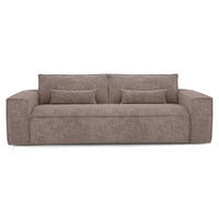 SCHLAFSOFA Express JUNE Geprägter Samt Taupe 236cm - Taupe, Textil (236/80/100cm) - Premium Interiors