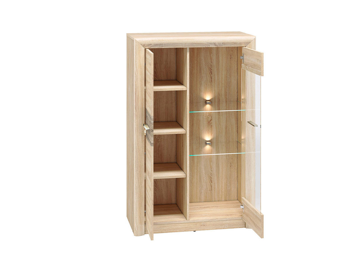 VITRINE – 85 cm – Castel – Eichefarben / Sonoma Eiche - Eichefarben/Sonoma Eiche, Holzwerkstoff (85/133/43cm) - hi-markt
