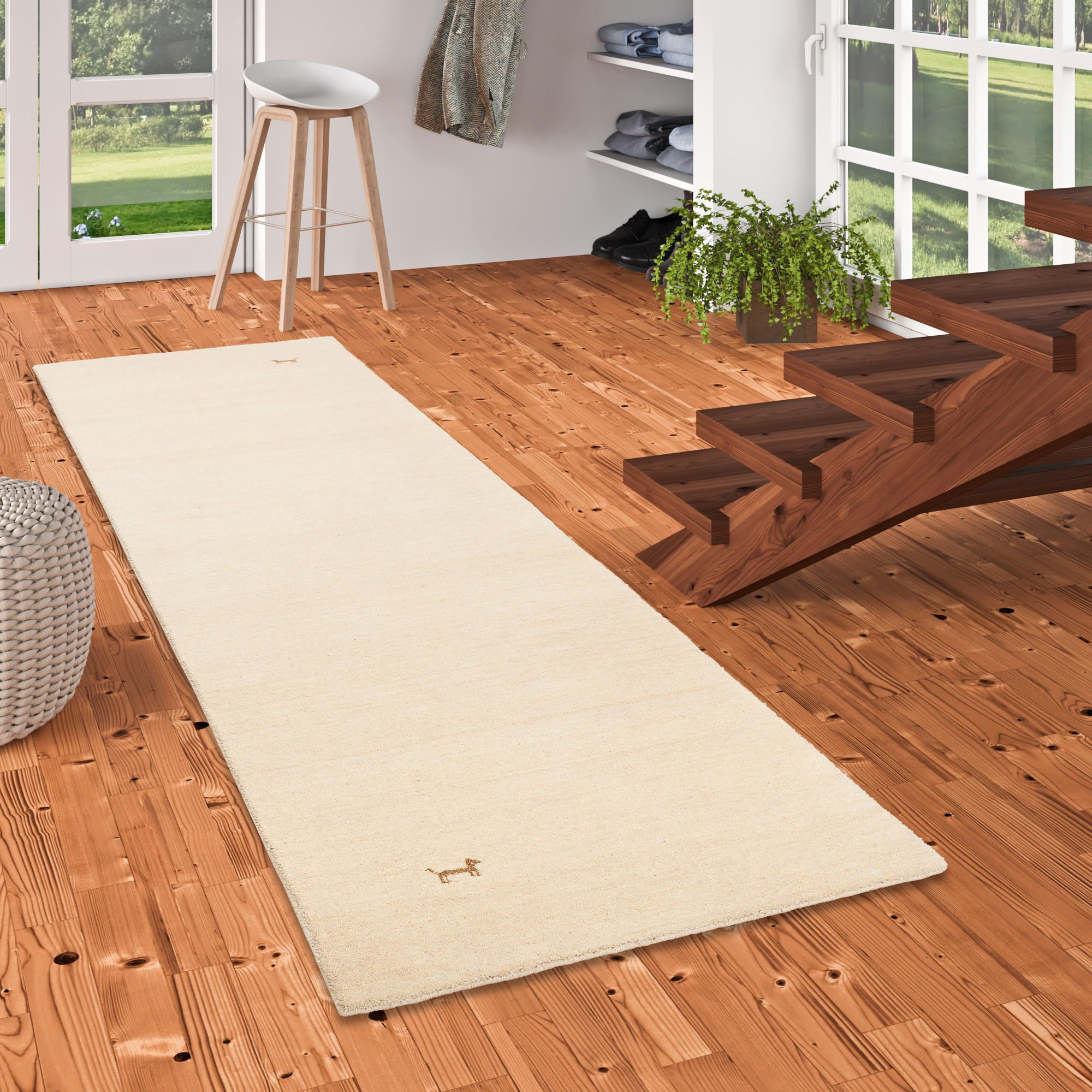 Thumbnail - Pergamon Natur, Beige, Textil, 70x300 cm, Teppiche & Böden, Teppiche, Teppichläufer