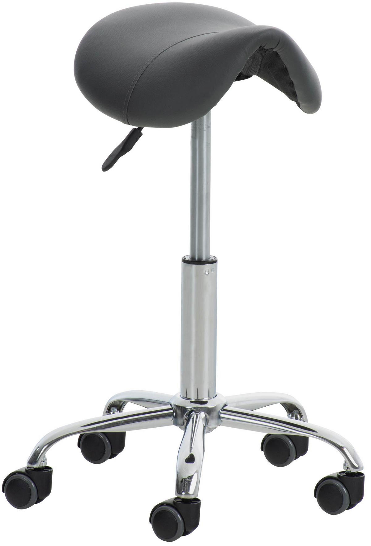 HOCKER Lederlook grau - Chromfarben/Grau, Textil/Metall (46/53/46cm) - CLP