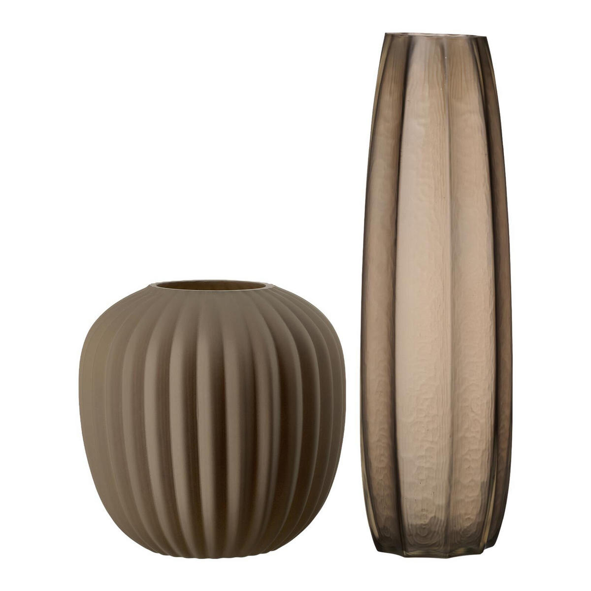 VASEN-SET Laura braun 2er Set - Braun, Glas (1cm) - Ritzenhoff Breker