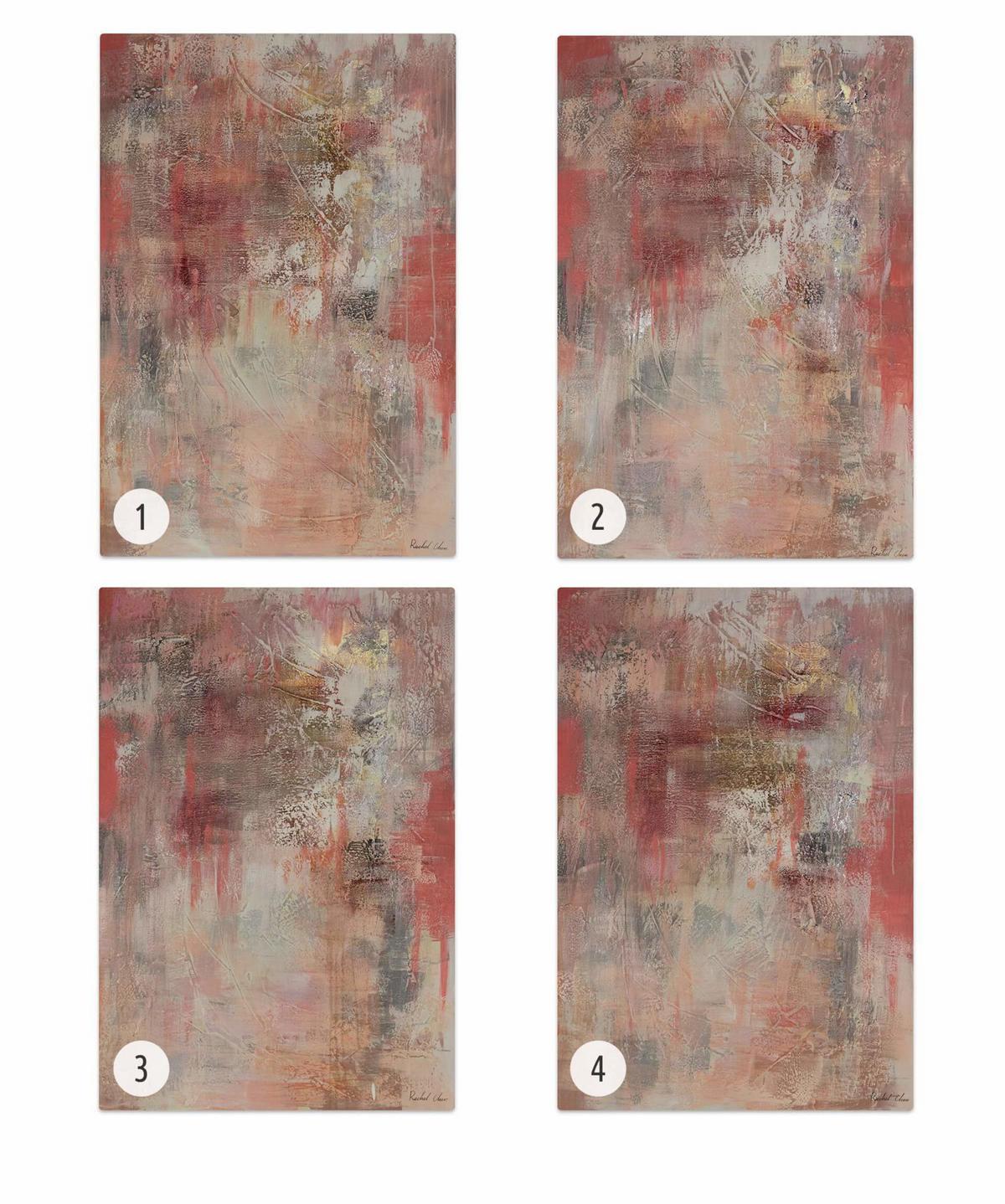 ACRYLBILD HANDGEMALT 80/120 cm - Pink/Rot, Holz/Textil (2.16/120cm) - KUNSTLOFT