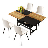 ESSGRUPPE DE-39360 5-teilig, mit Ablagefach und 4 PU-Sesseln Weiß - Weiß, Holzwerkstoff (160/76/90cm) - ComfortXL