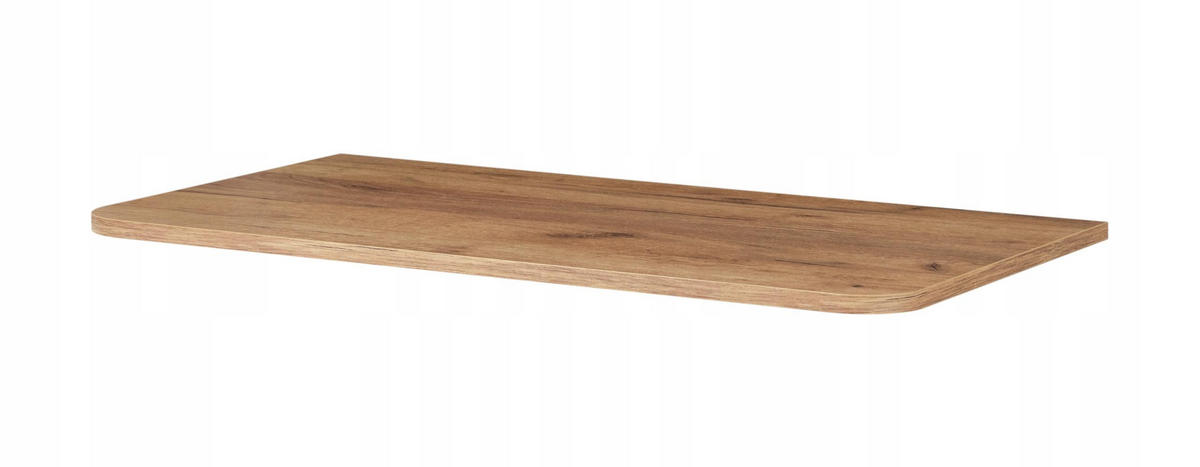 WASCHBECKENUNTERSCHRANK LINEA hängend geriffelt Eiche dunkelbraun mit Waschtischplatte 100/48/44 cm - Braun, Holzwerkstoff (100/48.4/43.7cm) - Rodan