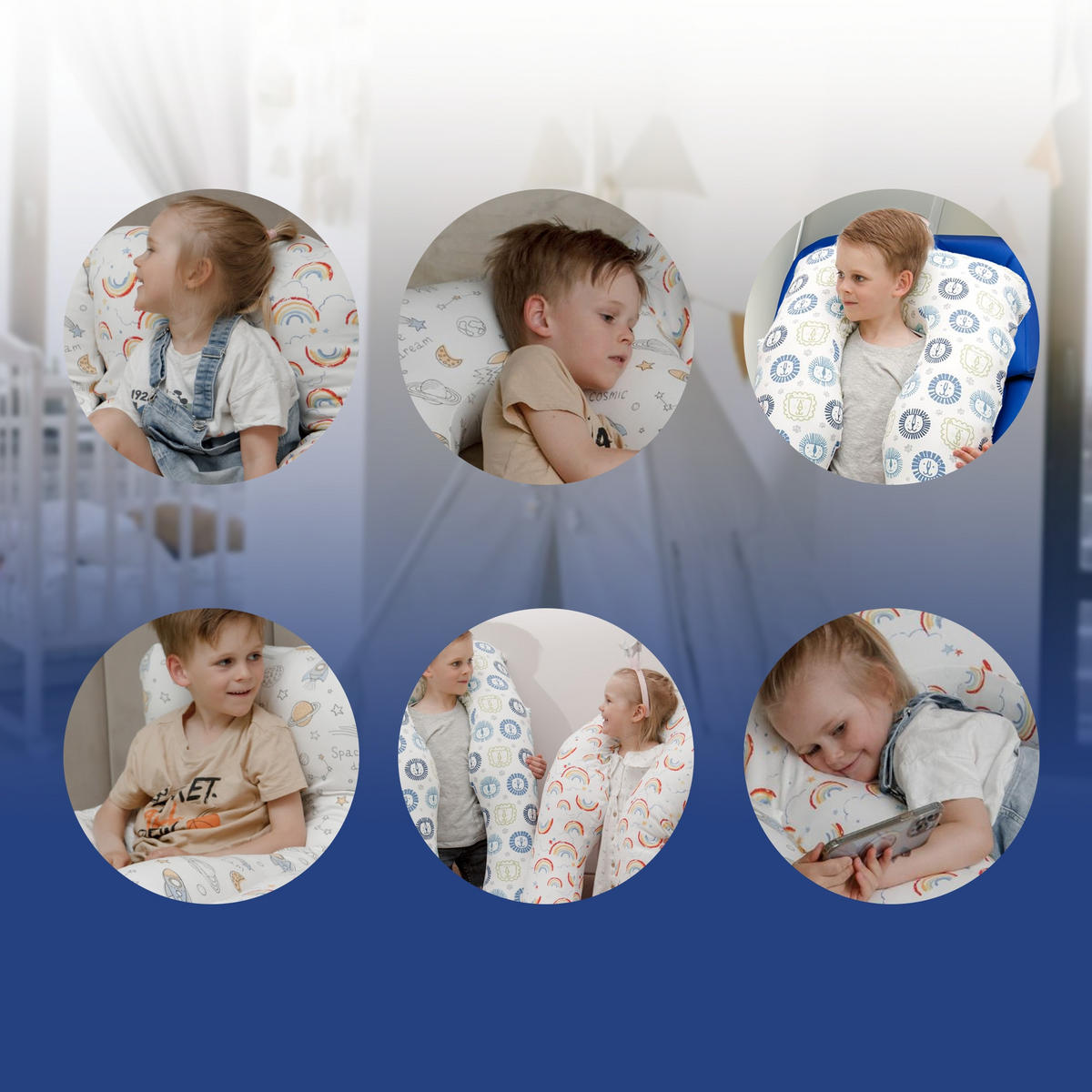 KISSEN für Kinder - Multicolor, Textil (60/120cm) - KomfortKissen