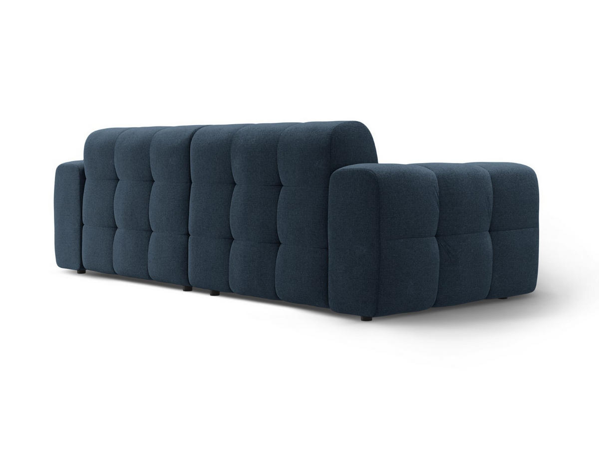 SOFA Kendal aus strukturiertem Stoff marineblau 4 Sitzplätze - Blau, Textil (255/79/103cm) - Micadoni