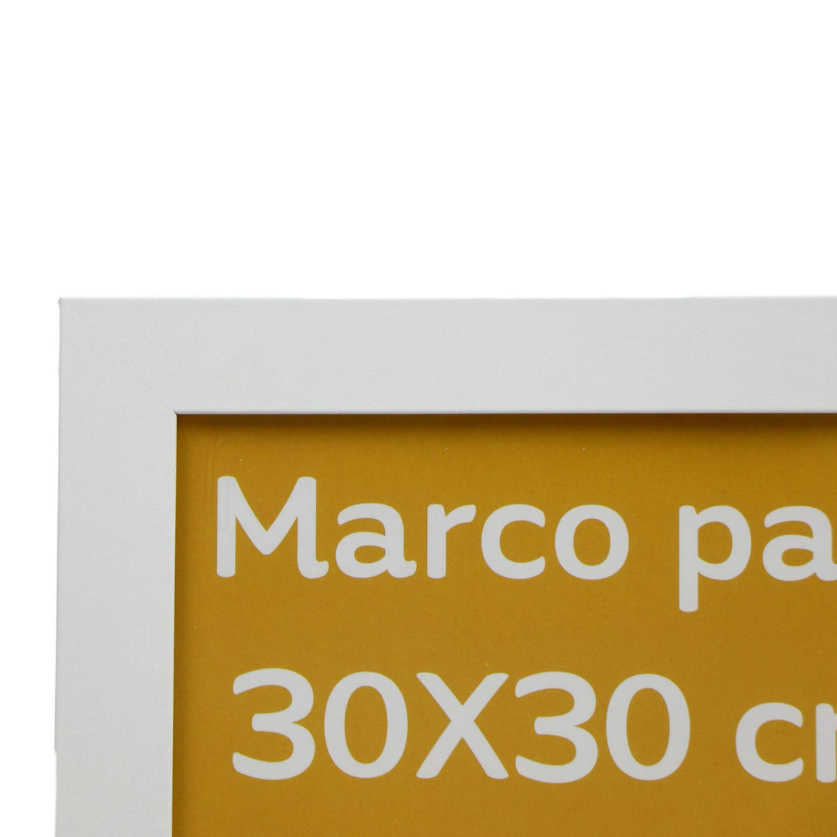 RAHMEN Set mit 4 aus MDF und Acrylglas Schutz und Aussteller für Fotografien, Bilder, Poster, Gemälde, Dekoration für Haus Farbe Weiß 30x30 cm - Weiß, Holz (30/3/30cm) - Nacnic