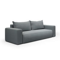 SOFA Bliss 3 Sitzplätze Grau - Grau, Holz (252/72/97cm) - Petits-meubles