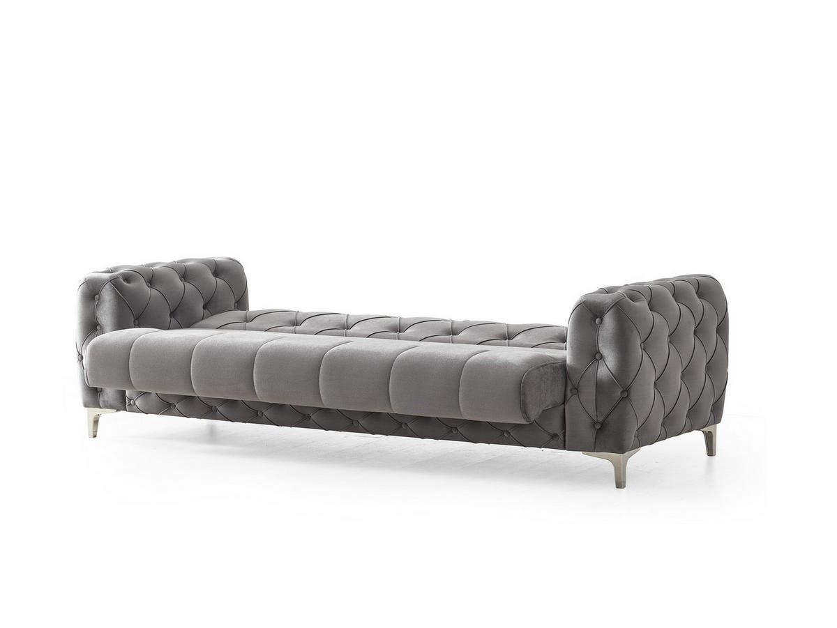 3-SITZER SOFA Acelya Grau - Grau, Holzwerkstoff/Kunststoff (240/85/100cm)