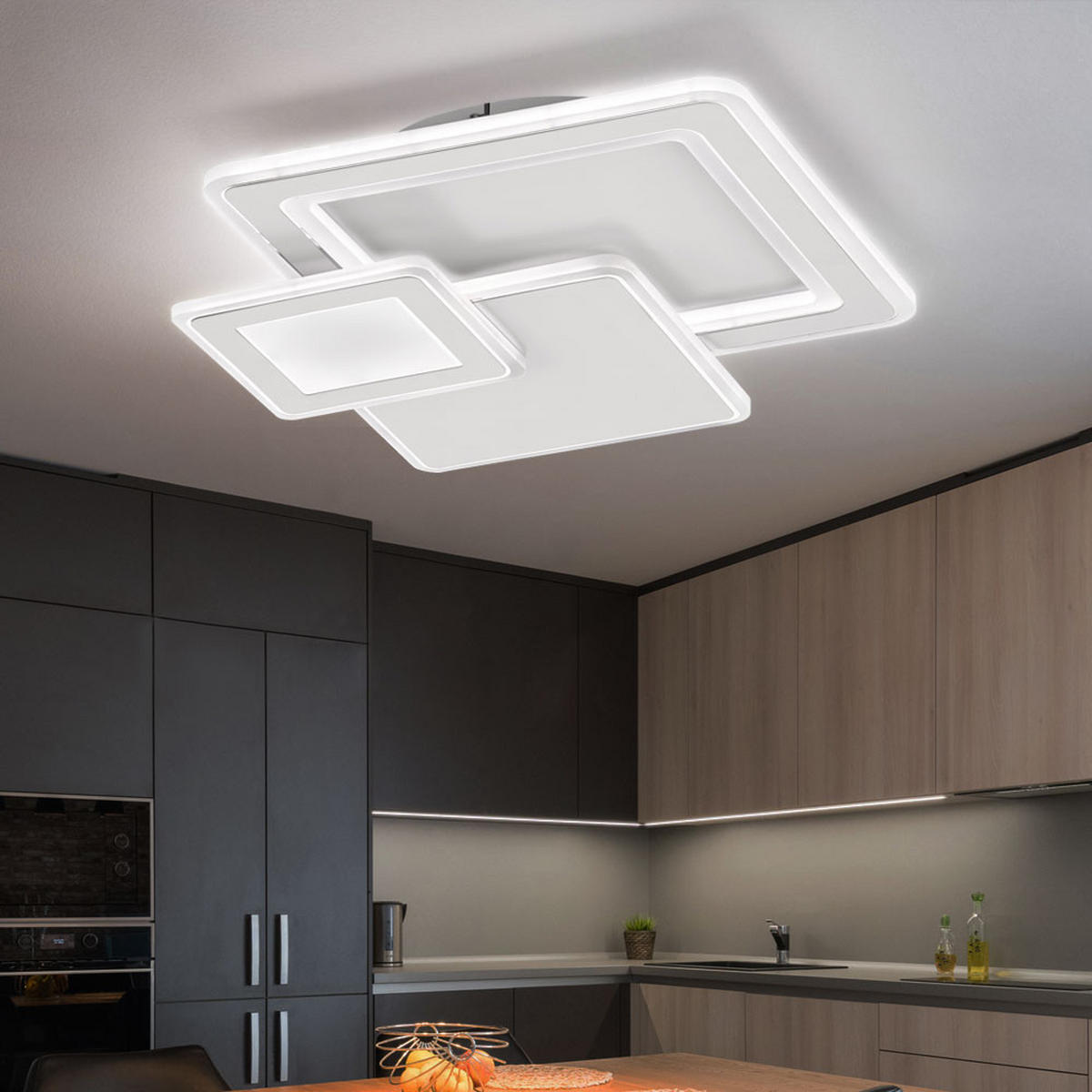 LED DECKENLEUCHTE MOLA Weiß Metall - Weiß, Metall (48/48/7.5cm) - Wofi
