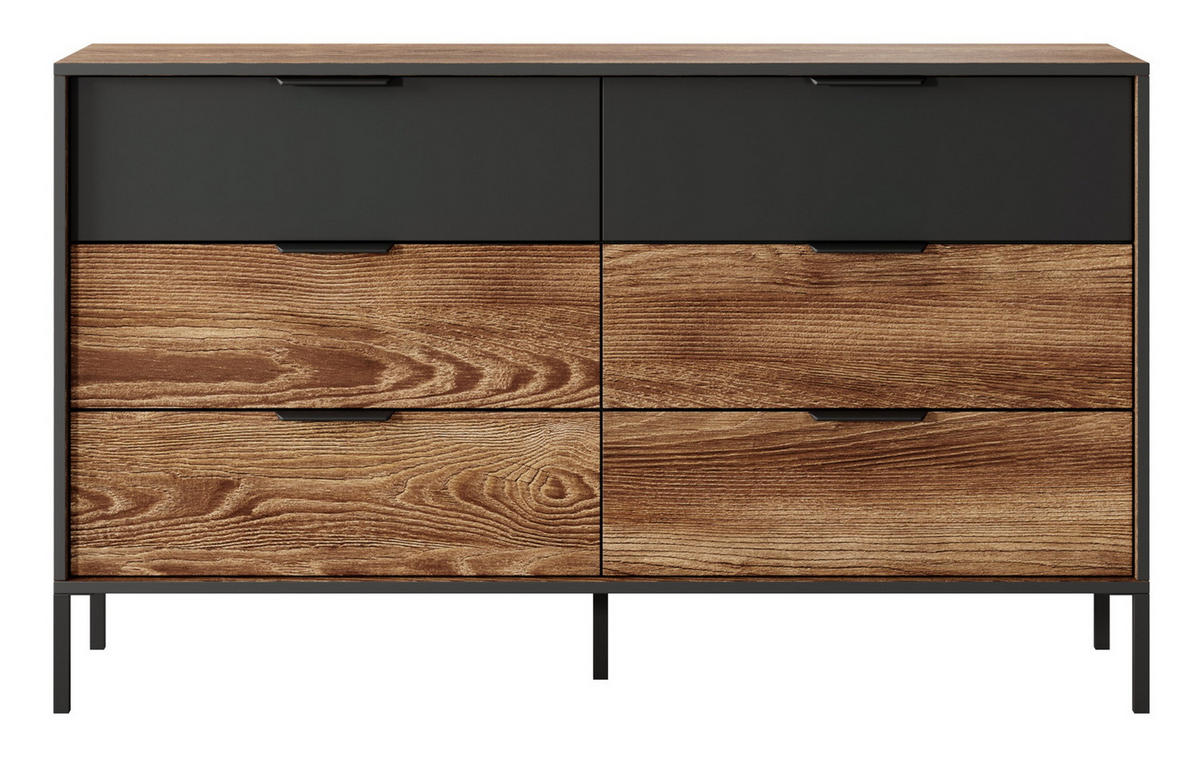 SIDEBOARD mit Schubladen Taviano 140 cm - Eichefarben, Holz (137/81/39cm) - Emporius